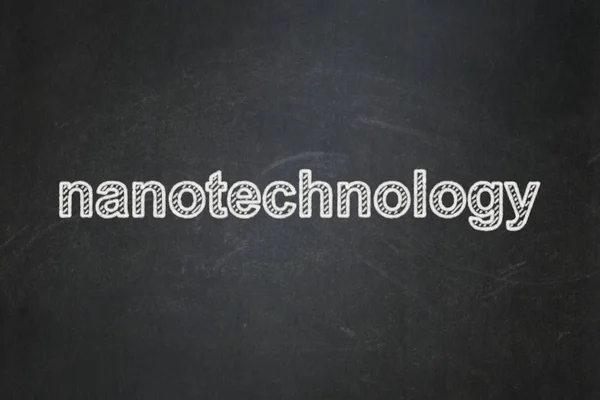 Science concept: Nanotechnology on chalkboard background — Stock Photo, Image