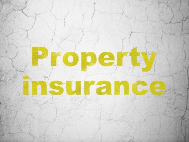 Sigorta kavramı: duvar arka plan üzerinde mülkiyet sigortası