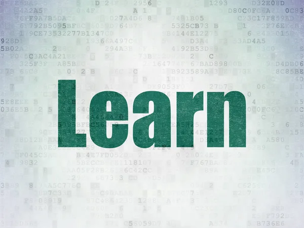 Concetto di apprendimento: impara sul background della Digital Data Paper — Foto Stock