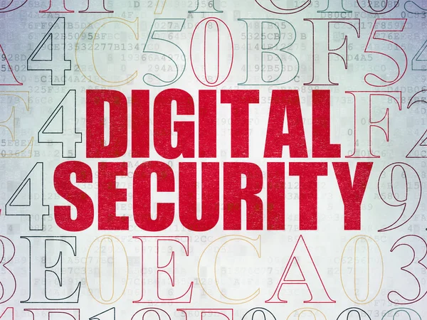Concepto de privacidad: Seguridad digital en el fondo del documento de datos digitales —  Fotos de Stock