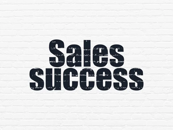 Koncepcja marketingu: sukces sprzedaży na tle ściany — Zdjęcie stockowe