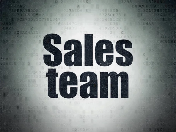 Reclameconcept: Sales Team on Digital Data Paper achtergrond — Stockfoto