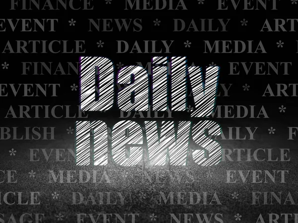 News concept: Daily News in grunge dark room