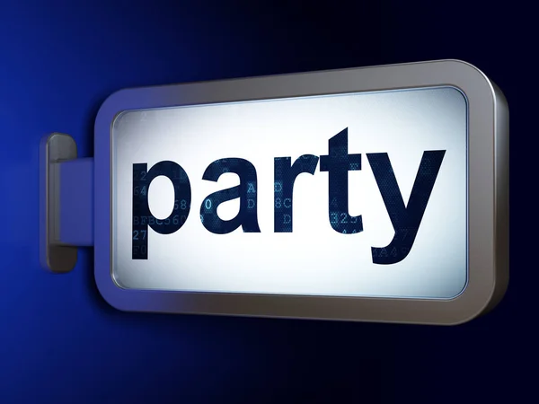 Koncepció ünnep: Party a billboard háttér — Stock Fotó