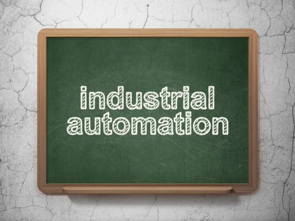 Concepto industrial: Automatización industrial sobre fondo de pizarra —  Fotos de Stock