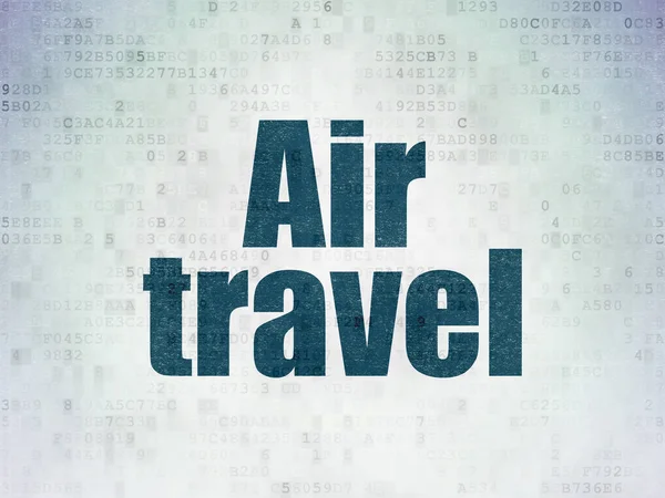 旅游概念︰ 数字数据纸张背景上的空中旅行 — 图库照片