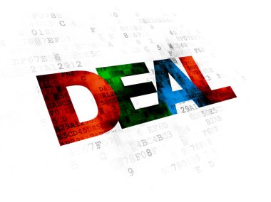 Ekonomi kavramı: dijital arka plan üzerinde anlaşma