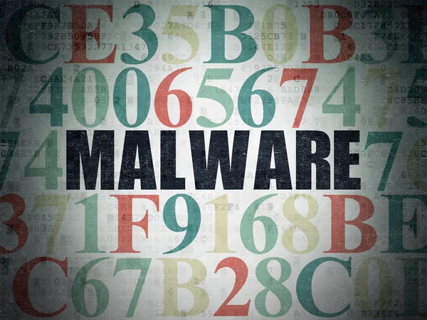 Conceito de privacidade: Malware on Digital Data Paper background — Fotografia de Stock