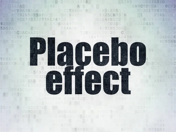 Gezondheid concept: Placebo-Effect op digitale Data-Paper achtergrond — Stockfoto