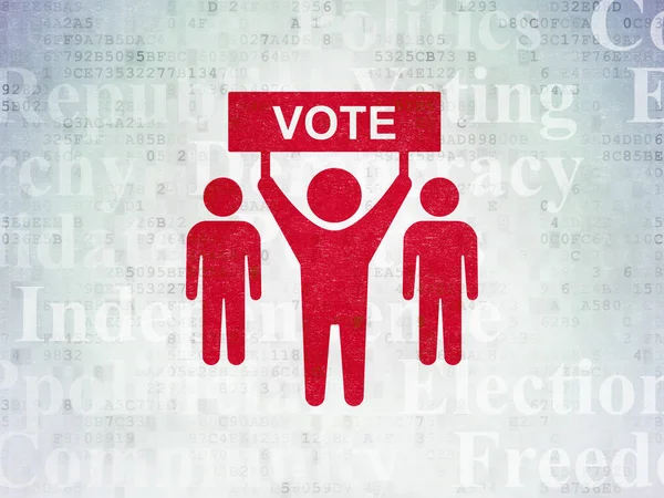 Politiek concept: verkiezingscampagne op digitale Data-Paper achtergrond — Stockfoto