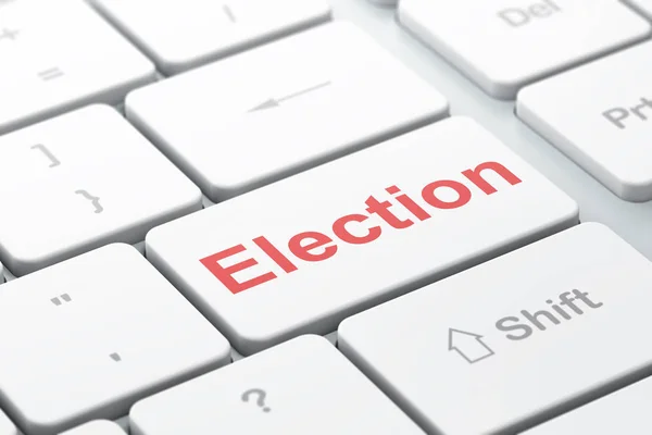 Политическая концепция: выборы на компьютерной клавиатуре — стоковое фото