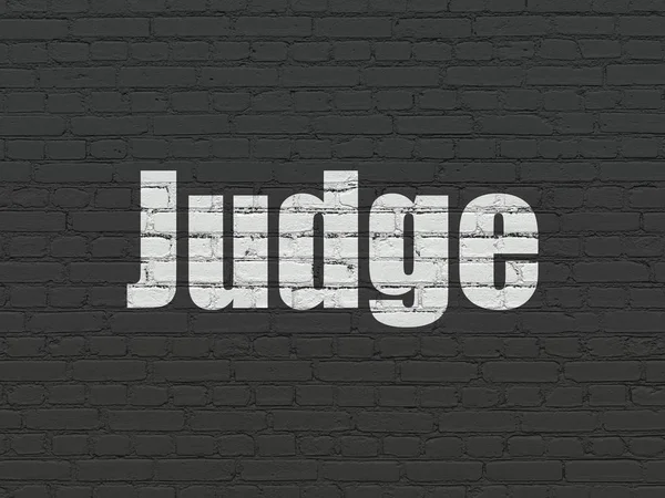 Conceito de lei: Juiz em fundo de parede — Fotografia de Stock