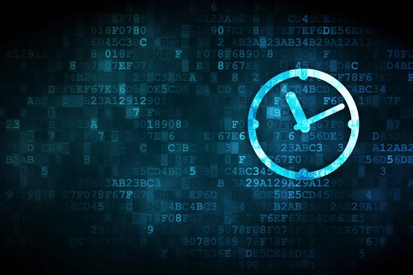 Time concept: Clock on digital background — Stock Photo, Image