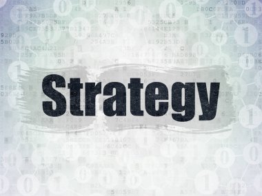 İş kavramı: dijital veri kağıt arka plan stratejisi