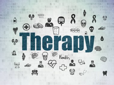 Sağlık kavramı: dijital veri kağıt arka plan tedavisi