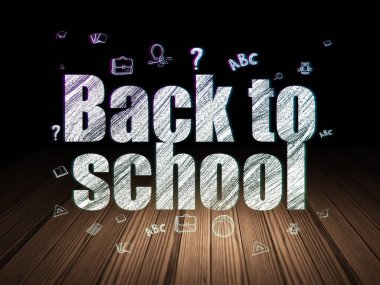 Kavram öğrenme: Back to School grunge karanlık odada