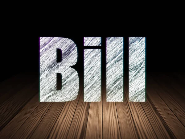 Bancaire concept: Bill in de donkere kamer grunge — Stockfoto