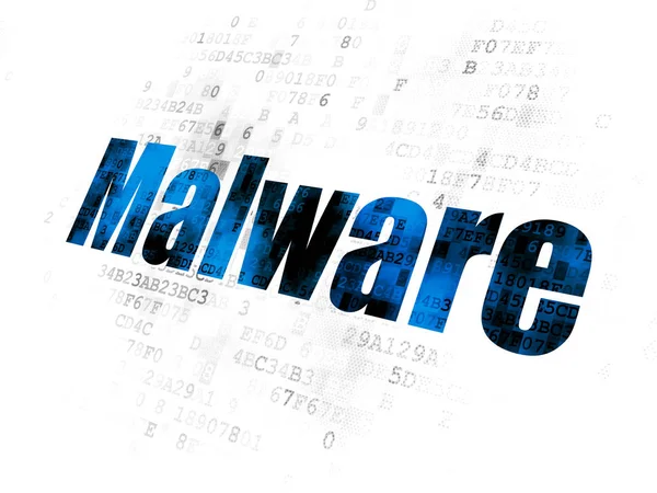 Koncepcja bezpieczeństwa: Malware na tle Digital — Zdjęcie stockowe