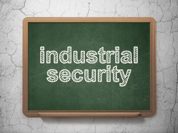 Safety concept: Industrial Security on chalkboard background — Stock Photo, Image