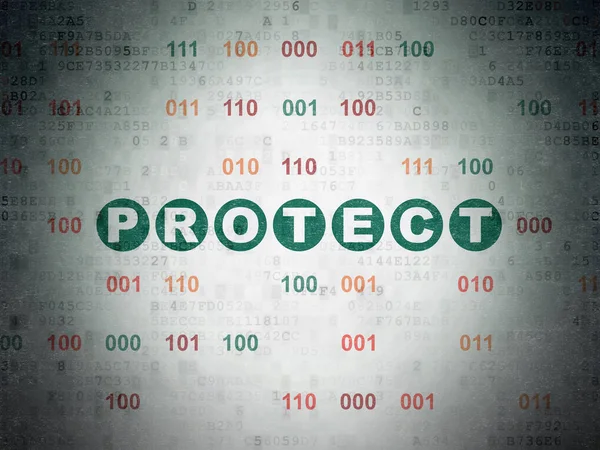 Pojęcie prywatności: chronić na tle cyfrowych danych papierze — Zdjęcie stockowe