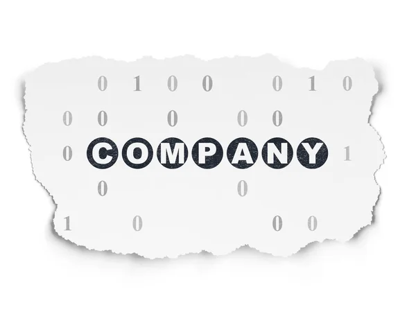 Business concept: Company on Torn Paper background — Stock Photo, Image