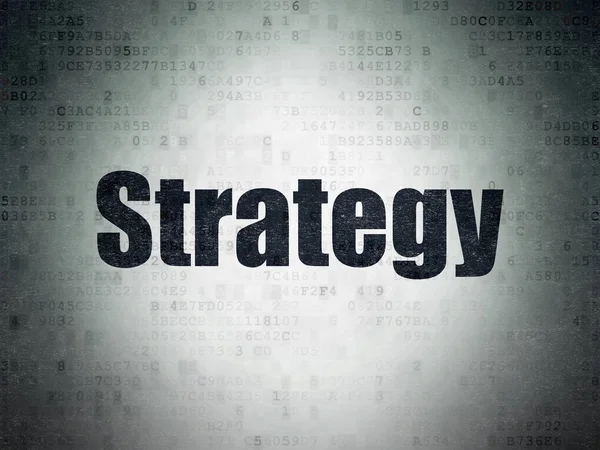 Obchodní koncept: strategie pro digitální Data papírové pozadí — Stock fotografie
