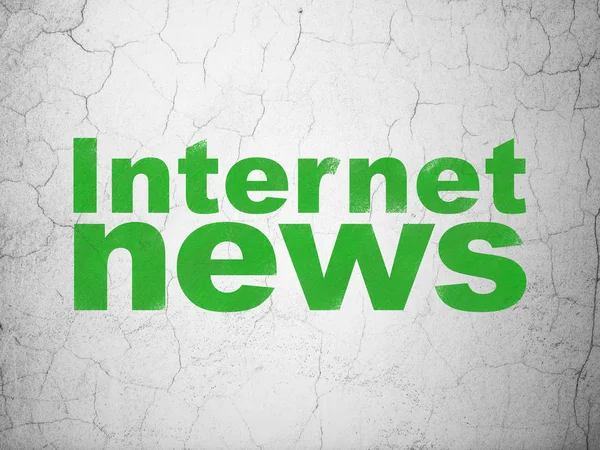 News concept: Internet News on wall background — Stock Photo, Image