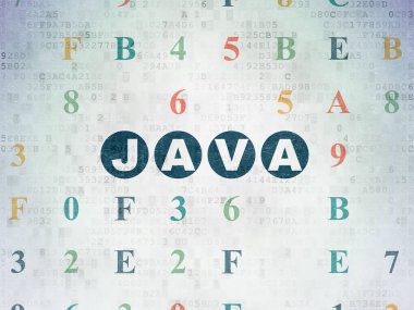 Programlama kavramı: dijital veri kağıt arka plan üstünde Java