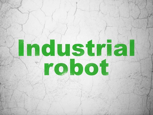 Concepto de fabricación: Robot industrial sobre fondo de pared —  Fotos de Stock
