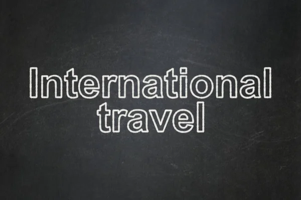 Conceito de férias: International Travel on chalkboard background — Fotografia de Stock