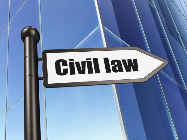 Law concept: sign Civil Law on Building background — Stock Photo, Image