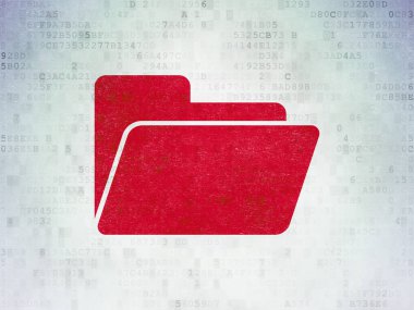 Ekonomi kavramı: dijital veri kağıt arka plan üzerinde klasör