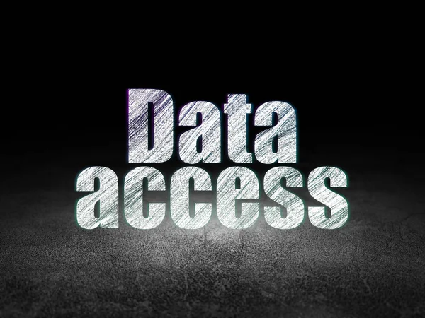 情報概念: グランジ暗い部屋でのデータ アクセス — ストック写真
