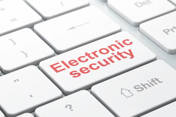 Concetto di sicurezza: sicurezza elettronica su sfondo tastiera del computer — Foto Stock