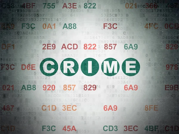 Concetto di sicurezza: criminalità su sfondo Digital Data Paper — Foto Stock