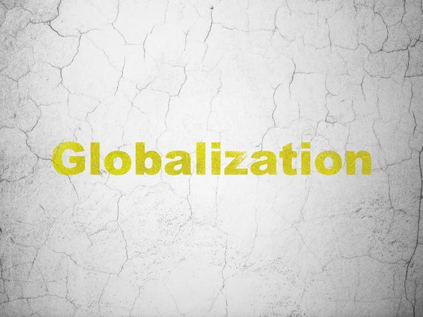 Концепция бизнеса: Глобализация на настенном фоне — стоковое фото