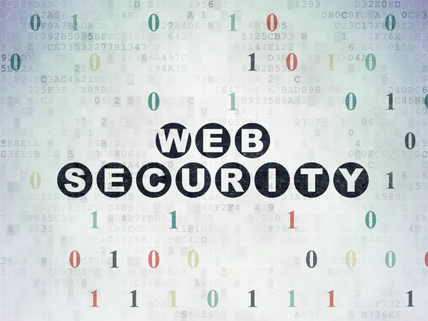 Concept de développement Web : Sécurité Web sur fond de papier numérique — Photo