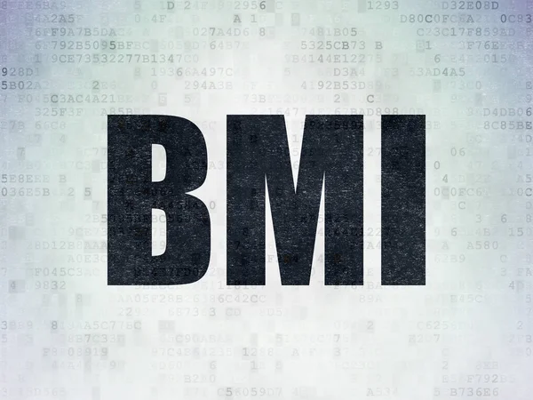医療の概念: デジタル データ用紙の背景の Bmi — ストック写真