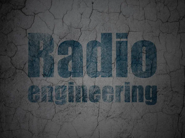 Wissenschaftskonzept: Radiotechnik vor Grunge-Hintergrund — Stockfoto