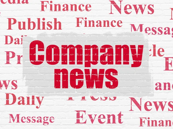 News concept: Company News on wall background — Stock Photo, Image