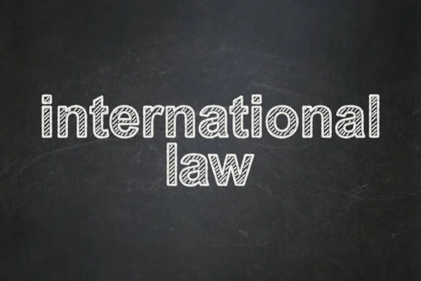 Political concept: International Law on chalkboard background — Stock Photo, Image