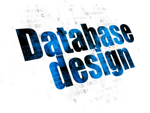 Database concept: Database Design on Digital background — Stock Photo, Image