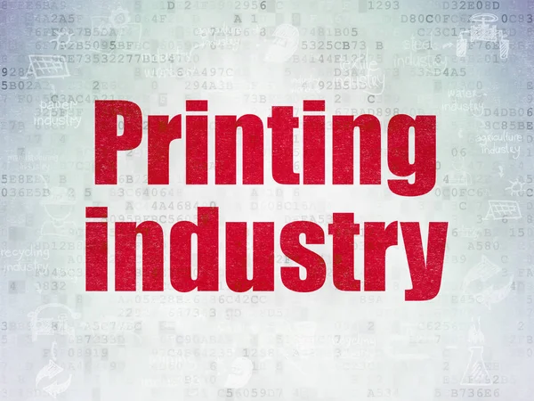 Βιομηχανία έννοια: εκτυπώσεις στο ψηφιακό χαρτί δεδομένα παρασκηνίου — Φωτογραφία Αρχείου