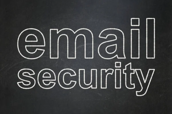 Концепция конфиденциальности: Безопасность электронной почты на фоне доски — стоковое фото