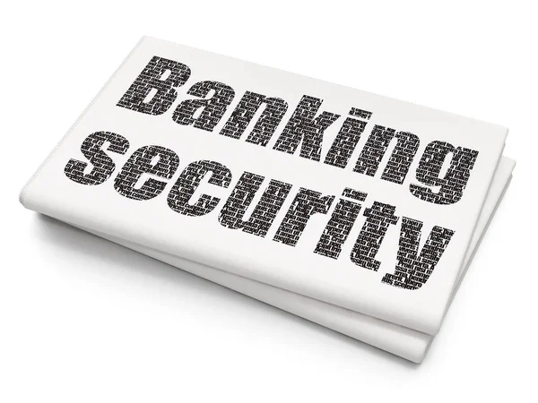 Protection concept: Banking Security on Blank Newspaper background — Stock Photo, Image