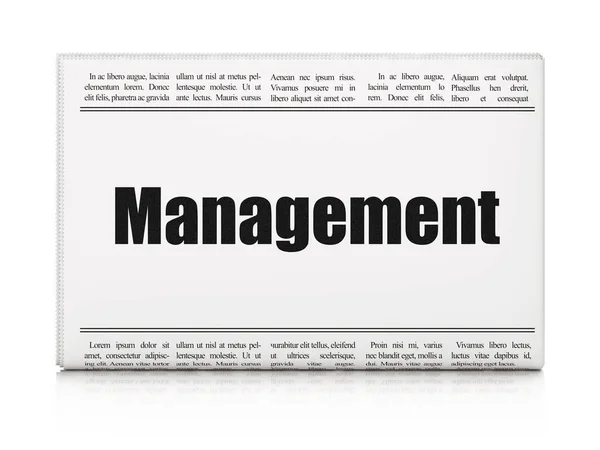 Finance concept: newspaper headline Management — Stock Photo, Image