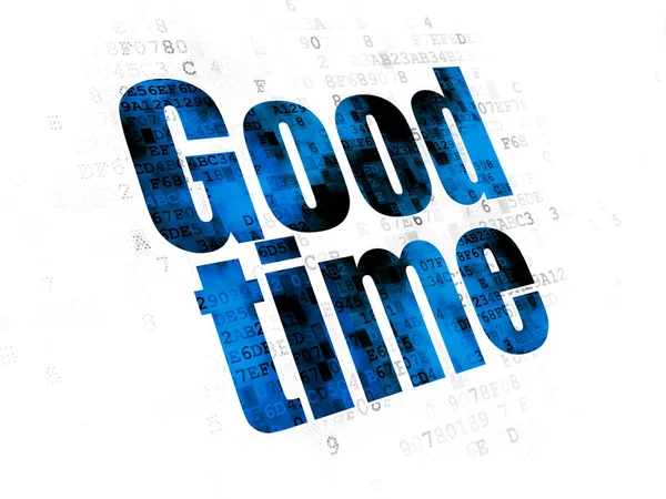 Concetto di timeline: Good Time su sfondo digitale — Foto Stock