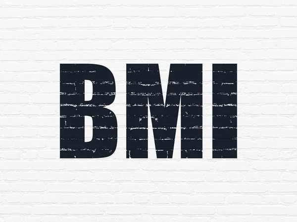 Concetto sanitario: BMI sullo sfondo della parete — Foto Stock