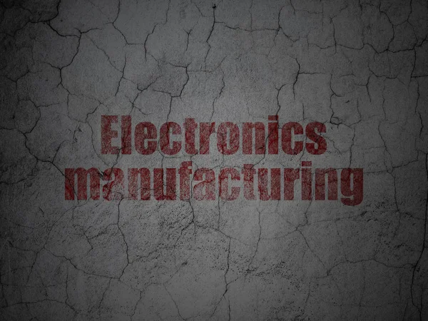 Conceito da indústria: Eletrônica Fabricação no fundo da parede grunge — Fotografia de Stock