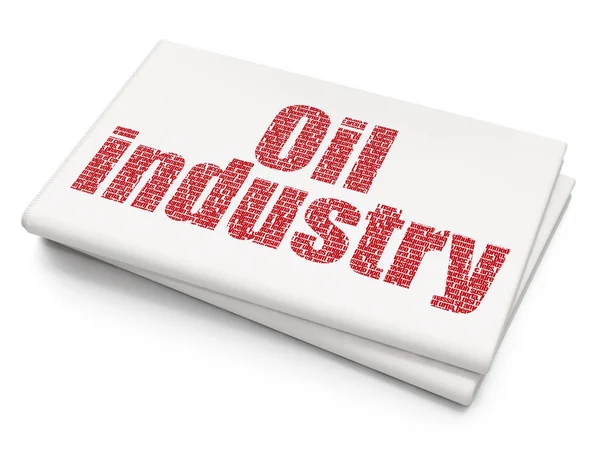 Manufacuring kavramı: petrol endüstrisinin boş gazete arka plan üzerinde — Stok fotoğraf